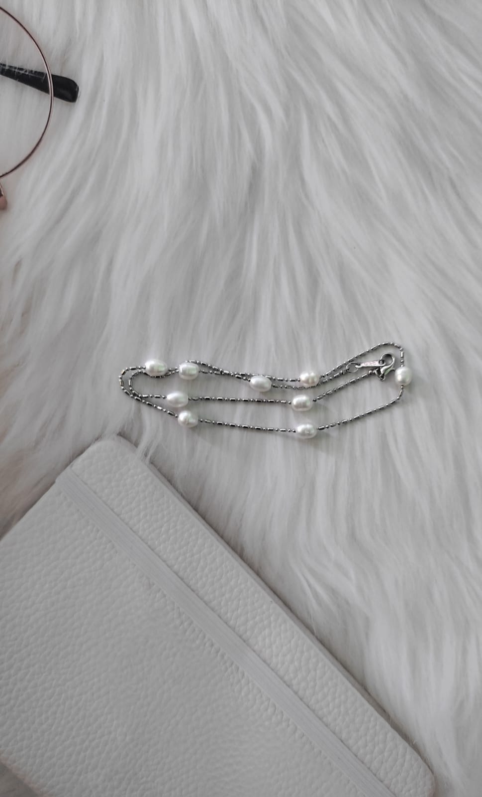 Dainty Natural Freshwater Round Pearl Necklace